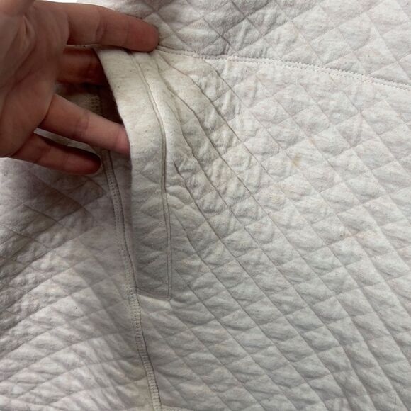 3x Duluth Trading Women's Quilted Turtleneck Pullover Beige pink Kangaroo Pocket - Picture 5 of 14